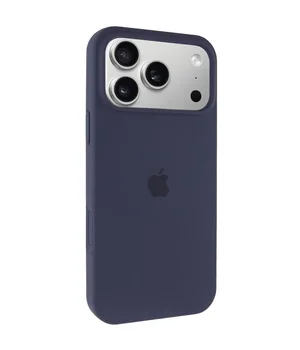 Чехол Silicone Case Full Protective (AA) для Apple iPhone 17 Pro (6.3") Темно-синий / Midnight blue