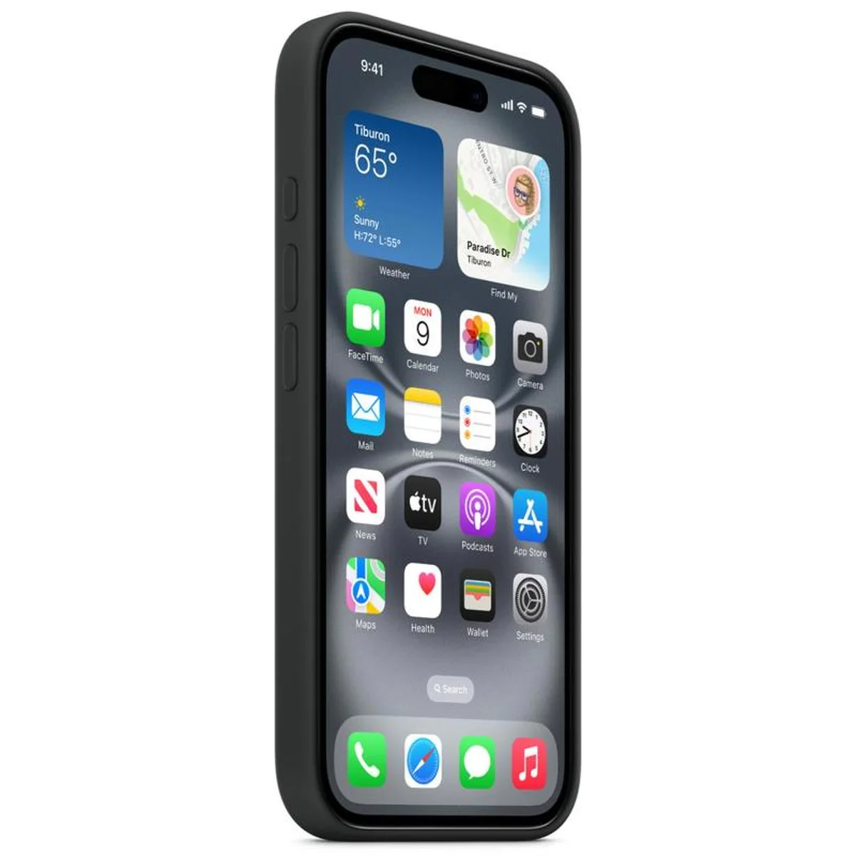 Чехол Silicone case (AAA) with Magsafe and Animation для Apple iPhone 17 Pro (6.3") Black