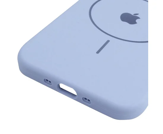 Чехол Silicone Case Full Protective (AA) V2 with MagSafe для Apple iPhone 17 Pro (6.3") Голубой / Lilac Blue
