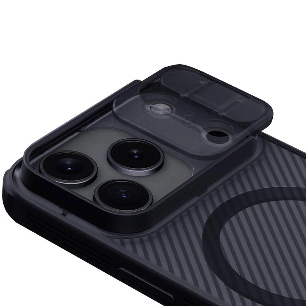 Карбоновая накладка Nillkin CamShield Pro Magnetic для Apple iPhone 17 Pro (6.3") Transparent black