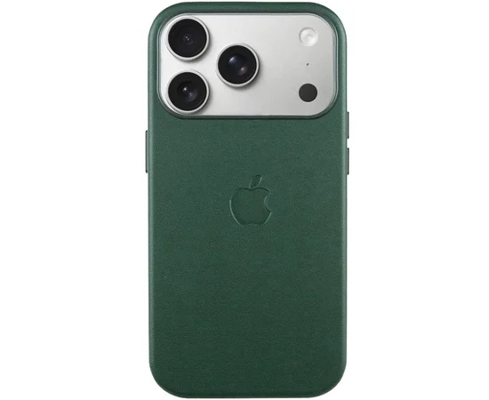 Чехол кожаный Leather Case (AA) with MagSafe and Animation для Apple iPhone 17 Pro (6.3") Forest Green