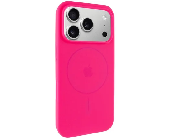 Чехол Silicone Case Full Protective (AA) V2 with MagSafe для Apple iPhone 17 Pro (6.3") Розовый / Barbie pink
