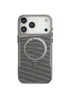 TPU+PC чохол Metal Buttons with MagSafe Carbon Ring для Apple iPhone 17 Pro (6.3") Сірий