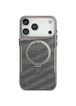 TPU+PC чехол Metal Buttons with MagSafe Carbon Ring для Apple iPhone 17 Pro (6.3") Серый