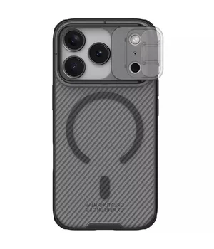 Карбоновая накладка Nillkin CamShield Pro Magnetic для Apple iPhone 17 Pro (6.3") Transparent black Карбоновая накладка Nillkin CamShield Pro Magnetic для Apple iPhone 17 Pro (6.3") Transparent black