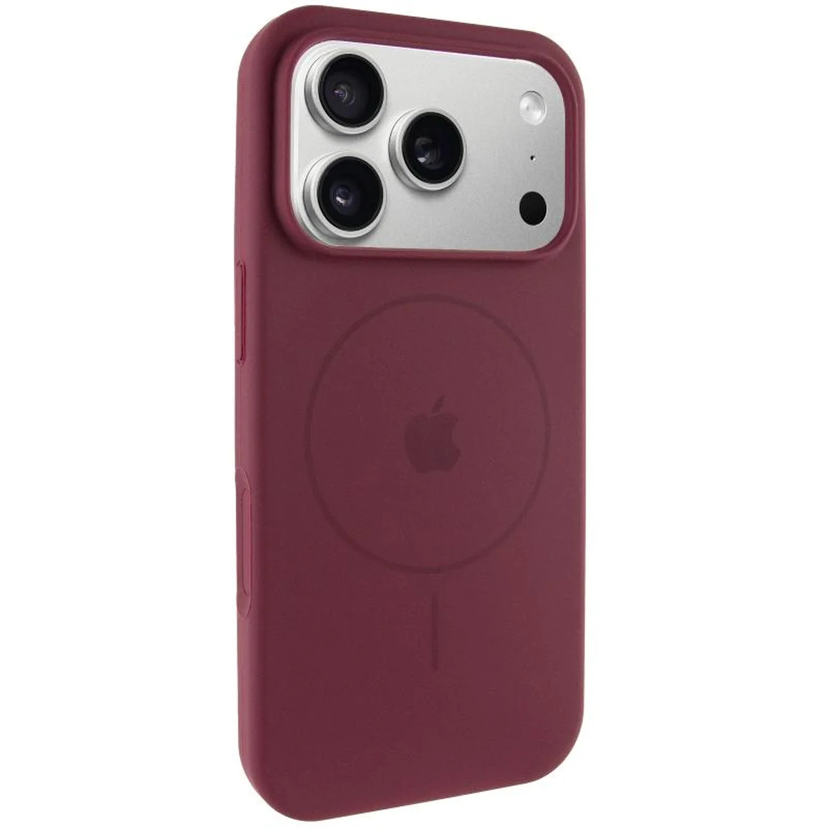 Чохол Silicone Case Full Protective (AA) V2 with MagSafe для Apple iPhone 17 Pro (6.3") Бордовий / Plum