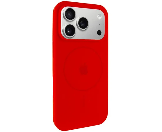 Чехол Silicone Case Full Protective (AA) V2 with MagSafe для Apple iPhone 17 Pro (6.3") Красный / Red