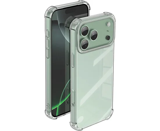 TPU чехол GETMAN Ease logo усиленные углы для Apple iPhone 17 Pro (6.3") Бесцветный (прозрачный)