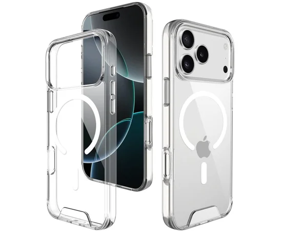 Чехол TPU Space Case with MagSafe для Apple iPhone 17 Pro (6.3") Прозрачный