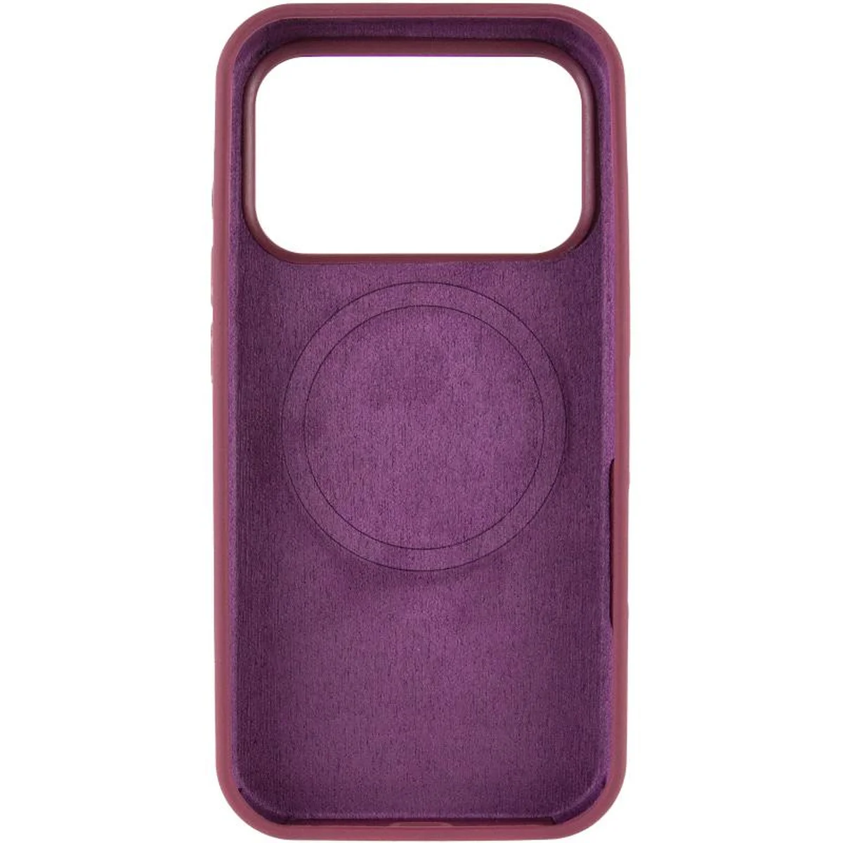 Чохол Silicone Case Full Protective (AA) V2 with MagSafe для Apple iPhone 17 Pro (6.3") Бордовий / Plum
