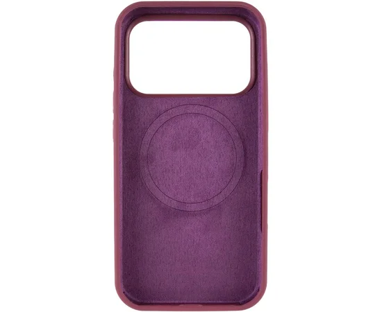Чехол Silicone Case Full Protective (AA) V2 with MagSafe для Apple iPhone 17 Pro (6.3") Бордовый / Plum