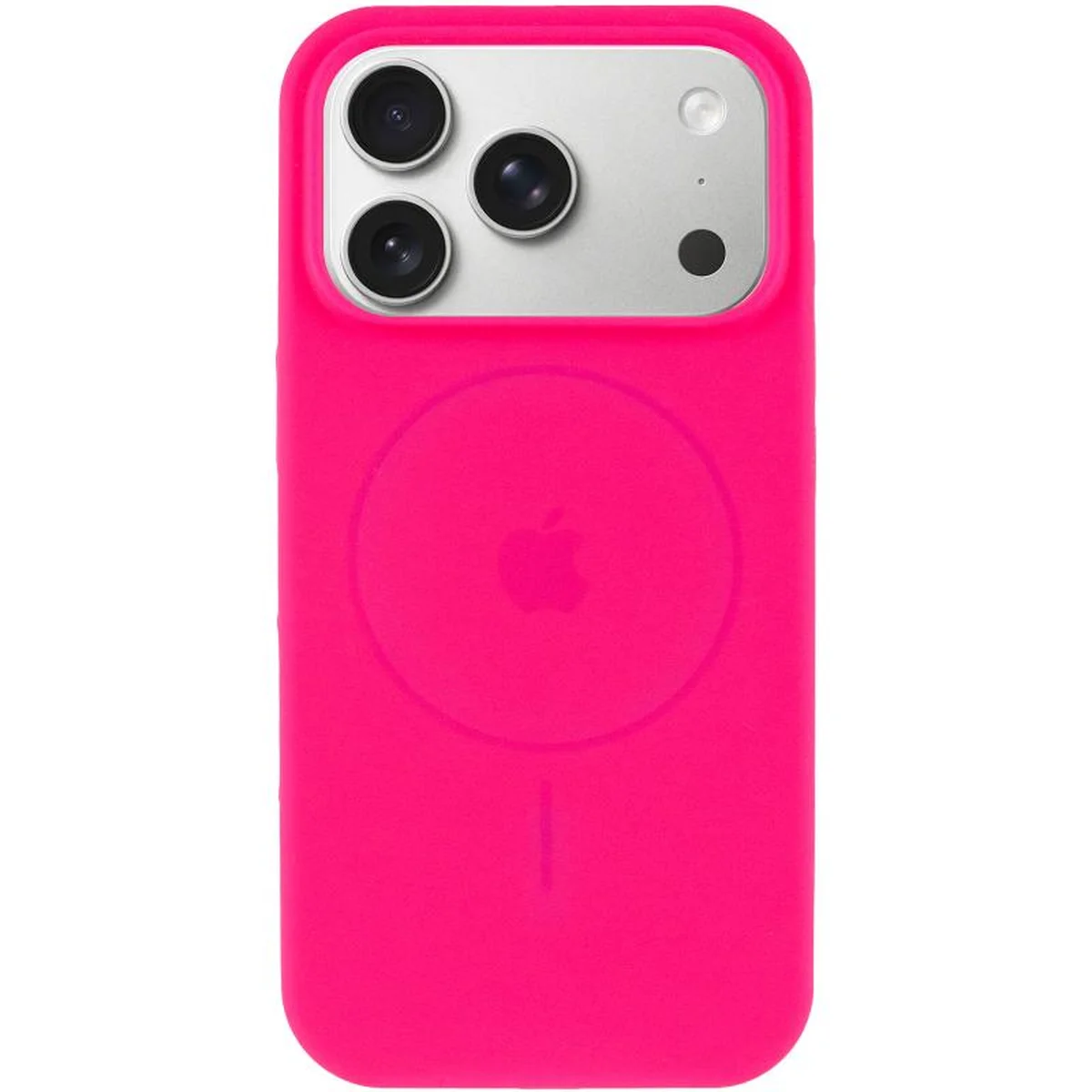 Чехол Silicone Case Full Protective (AA) V2 with MagSafe для Apple iPhone 17 Pro (6.3") Розовый / Barbie pink