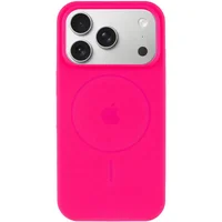 Чехол Silicone Case Full Protective (AA) V2 with MagSafe для Apple iPhone 17 Pro (6.3") Розовый / Barbie pink