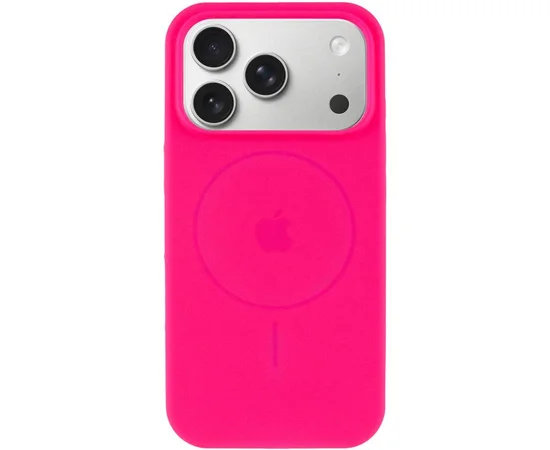 Чехол Silicone Case Full Protective (AA) V2 with MagSafe для Apple iPhone 17 Pro (6.3") Розовый / Barbie pink
