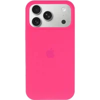 Чехол Silicone Case Full Protective (AA) для Apple iPhone 17 Pro (6.3") Розовый / Barbie pink