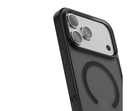 TPU+PC чехол Metal Buttons with MagSafe Colorful для Apple iPhone 17 Pro (6.3") Черный / Black