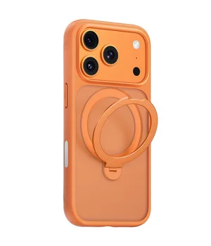 TPU+PC чехол Blueo Skin Friendly 360 Rotatable Stand with MagSafe для Apple iPhone 17 Pro (6.3") Orange