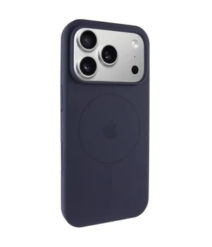 Чохол Silicone Case Full Protective (AA) V2 with MagSafe для Apple iPhone 17 Pro (6.3") Темно-синій / Midnight blue