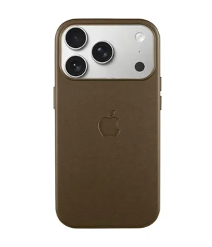 Чохол шкіряний Leather Case (AA) з MagSafe and Animation для Apple iPhone 17 Pro (6.3") Coffee