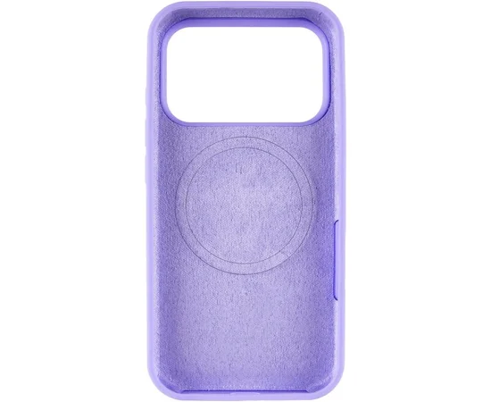 Чехол Silicone Case Full Protective (AA) V2 with MagSafe для Apple iPhone 17 Pro (6.3") Сиреневый / Dasheen