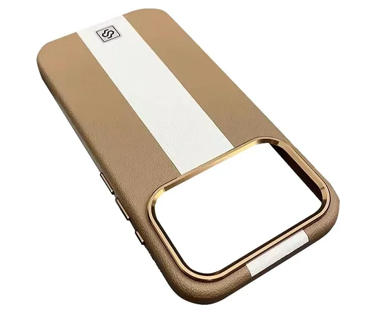 Шкіряний чохол Rally with MagSafe для Apple iPhone 17 Pro (6.3") Beige / White