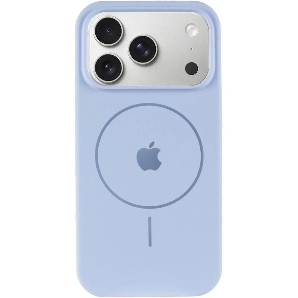 Чехол Silicone Case Full Protective (AA) V2 with MagSafe для Apple iPhone 17 Pro (6.3") Голубой / Lilac Blue