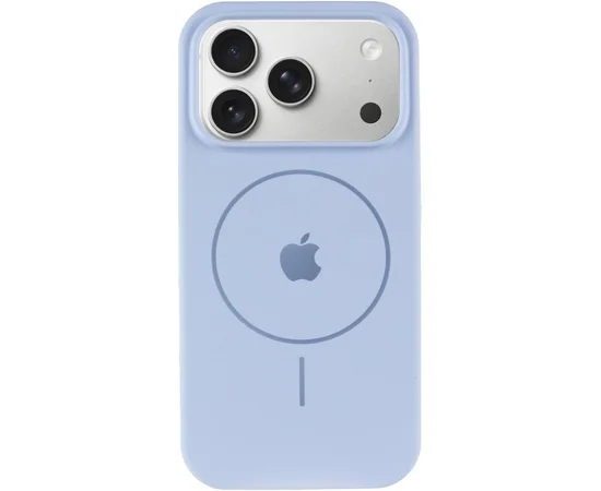 Чехол Silicone Case Full Protective (AA) V2 with MagSafe для Apple iPhone 17 Pro (6.3") Голубой / Lilac Blue