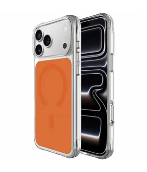 Чохол TPU+PC Space Pure Color with Magnetic Fit для Apple iPhone 17 Pro / 18 Pro (6.3") Orange