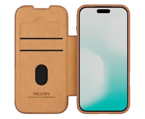 Шкіряний чохол-книжка Nillkin Qin Pro Camshield для Apple iPhone 17 Pro (6.3") Brown