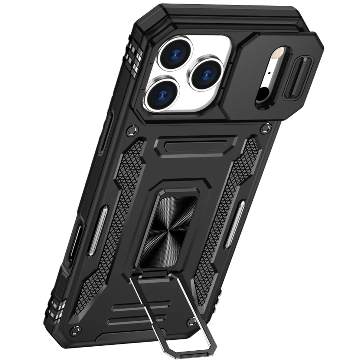 Ударопрочный чехол Camshield Army Ring для Apple iPhone 17 Pro (6.3") Черный / Black