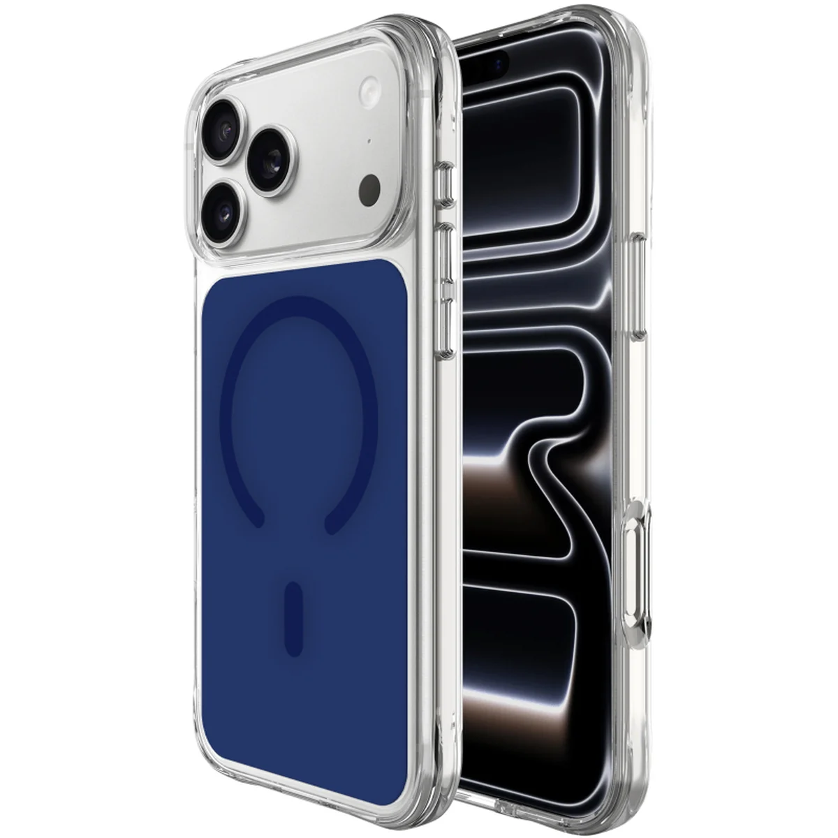 Чехол TPU+PC Space Pure Color with Magnetic Fit для Apple iPhone 17 Pro / 18 Pro (6.3") Blue