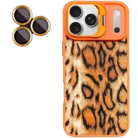 Чехол TPU+PC Wild Leopard with MagSafe and Lens для Apple iPhone 17 Pro (6.3") Orange