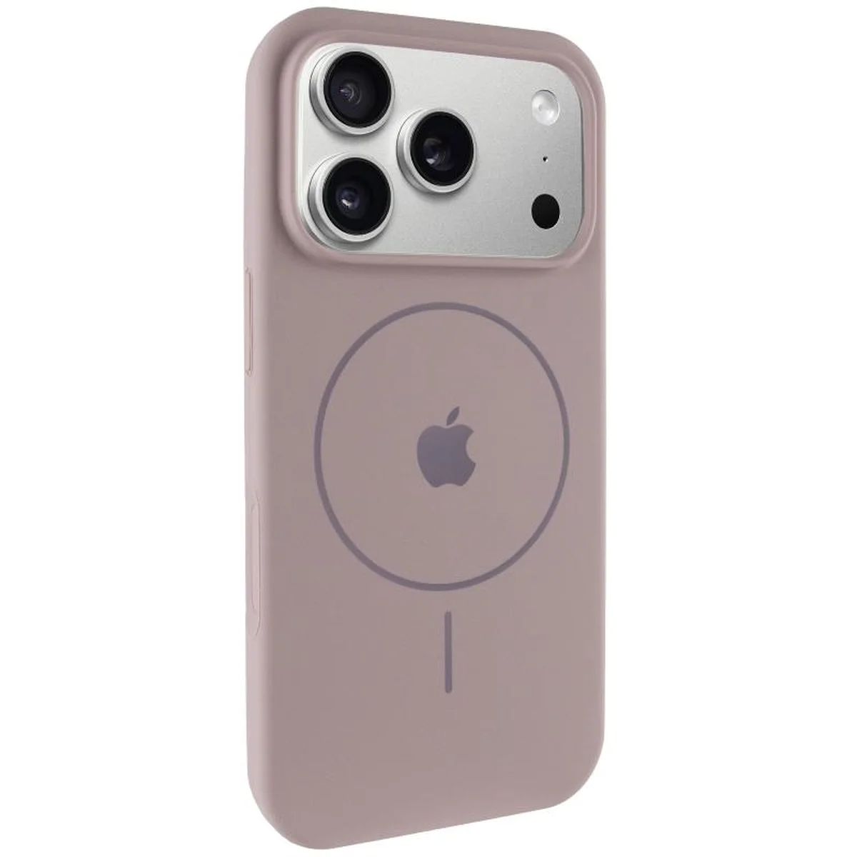 Чехол Silicone Case Full Protective (AA) V2 with MagSafe для Apple iPhone 17 Pro (6.3") Серый / Lavender
