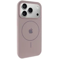 Чехол Silicone Case Full Protective (AA) V2 with MagSafe для Apple iPhone 17 Pro (6.3") Серый / Lavender