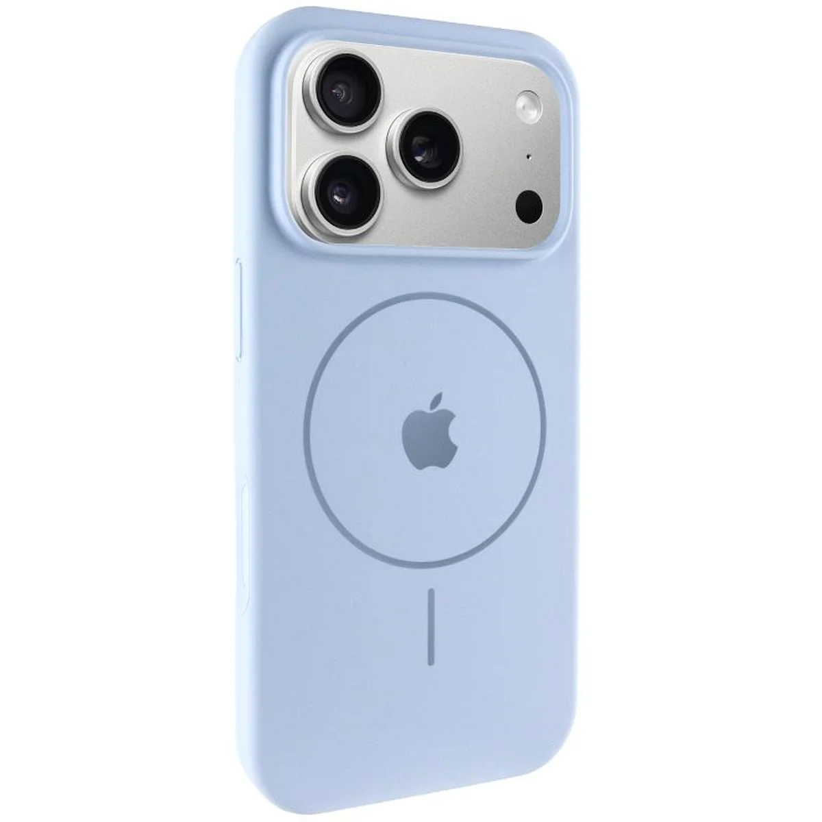 Чехол Silicone Case Full Protective (AA) V2 with MagSafe для Apple iPhone 17 Pro (6.3") Голубой / Lilac Blue