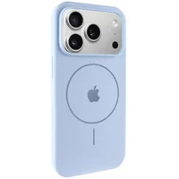 Чехол Silicone Case Full Protective (AA) V2 with MagSafe для Apple iPhone 17 Pro (6.3") Голубой / Lilac Blue