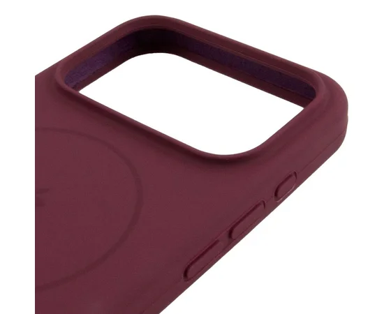 Чехол Silicone Case Full Protective (AA) V2 with MagSafe для Apple iPhone 17 Pro (6.3") Бордовый / Plum