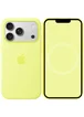Чехол Silicone case (AAA) with Magsafe and Animation для Apple iPhone 17 Pro (6.3") Neon Yellow