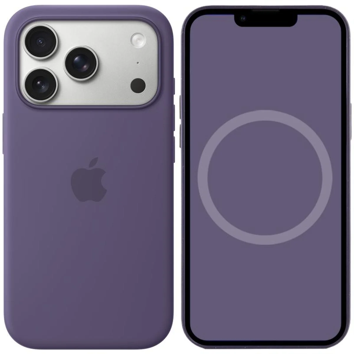 Чехол Silicone case (AAA) with Magsafe and Animation для Apple iPhone 17 Pro (6.3") Purple Fog