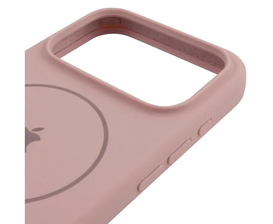Чехол Silicone Case Full Protective (AA) V2 with MagSafe для Apple iPhone 17 Pro (6.3") Розовый / Pink Sand