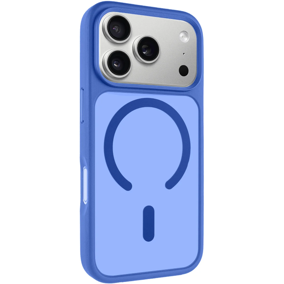 TPU+PC чехол Metal Buttons with Magnetic Fit для Apple iPhone 18 Pro / 17 Pro (6.3") Голубой / Sky Blue