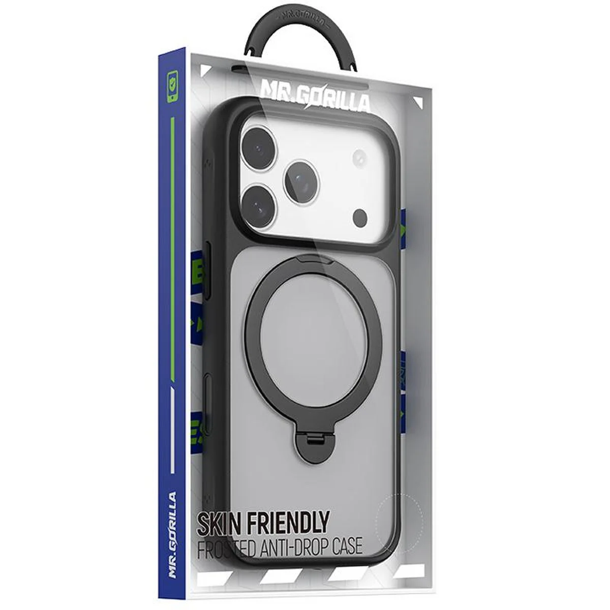 TPU+PC чехол Blueo Skin Friendly 360 Rotatable Stand with MagSafe для Apple iPhone 17 Pro (6.3") Black