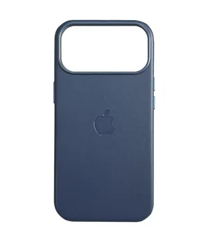 Кожаный чехол Leather Case (AAA) with MagSafe and Animation для Apple iPhone 17 Pro (6.3") Blue