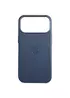 Кожаный чехол Leather Case (AAA) with MagSafe and Animation для Apple iPhone 17 Pro (6.3") Blue