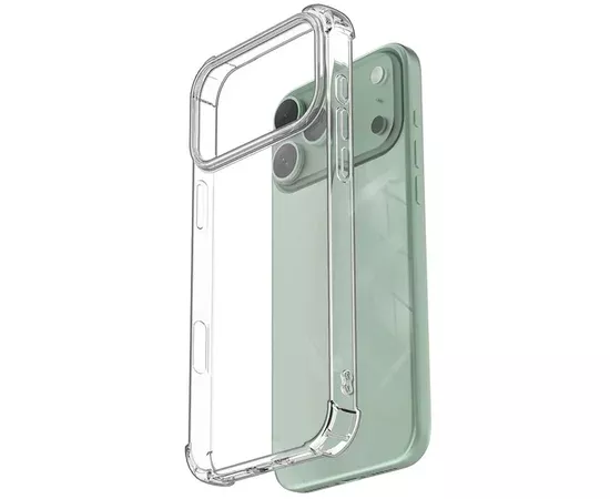 TPU чохол GETMAN Ease logo посилені кути для Apple iPhone 17 Pro (6.3") Безбарвний (прозорий)