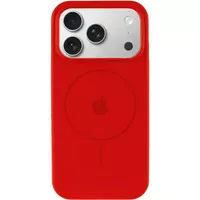 Чехол Silicone Case Full Protective (AA) V2 with MagSafe для Apple iPhone 17 Pro (6.3") Красный / Red