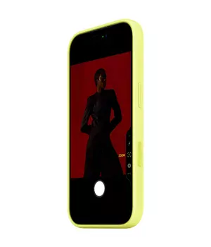 Чохол Silicone case (AAA) with Magsafe and Animation для Apple iPhone 17 Pro (6.3") Neon Yellow