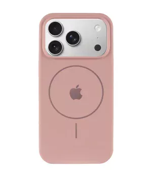 Чехол Silicone Case Full Protective (AA) V2 with MagSafe для Apple iPhone 17 Pro (6.3") Розовый / Pink Sand