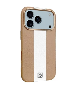 Кожаный чехол Rally with MagSafe для Apple iPhone 17 Pro (6.3") Beige / White