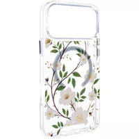 TPU+PC чохол Clear Garden with MagSafe для Apple iPhone 17 Pro (6.3") White Gardenia
